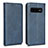 Coque Portefeuille Livre Cuir Etui Clapet T07 pour Samsung Galaxy S10 5G Bleu