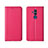 Coque Portefeuille Livre Cuir Etui Clapet T08 pour Huawei Mate 20 Lite Rose Rouge