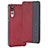 Coque Portefeuille Livre Cuir Etui Clapet T08 pour Huawei P20 Pro Rouge