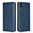 Coque Portefeuille Livre Cuir Etui Clapet T09 pour Huawei P20 Bleu