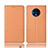 Coque Portefeuille Livre Cuir Etui Clapet T09 pour OnePlus 7T Orange