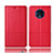 Coque Portefeuille Livre Cuir Etui Clapet T09 pour OnePlus 7T Rouge