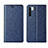 Coque Portefeuille Livre Cuir Etui Clapet T09 pour Oppo F15 Bleu