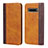 Coque Portefeuille Livre Cuir Etui Clapet T09 pour Samsung Galaxy S10 5G Orange