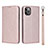 Coque Portefeuille Livre Cuir Etui Clapet T10 pour Apple iPhone 11 Pro Or Rose Petit