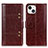 Coque Portefeuille Livre Cuir Etui Clapet T10 pour Apple iPhone 14 Marron