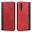 Coque Portefeuille Livre Cuir Etui Clapet T10 pour Huawei P30 Rouge