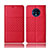 Coque Portefeuille Livre Cuir Etui Clapet T10 pour OnePlus 7T Rouge