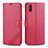 Coque Portefeuille Livre Cuir Etui Clapet T12 pour Xiaomi Redmi 9AT Rouge