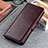 Coque Portefeuille Livre Cuir Etui Clapet T13 pour Apple iPhone 15 Pro Marron Petit