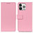 Coque Portefeuille Livre Cuir Etui Clapet T14 pour Apple iPhone 15 Pro Rose Petit