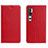 Coque Portefeuille Livre Cuir Etui Clapet T16 pour Xiaomi Mi Note 10 Rouge