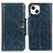Coque Portefeuille Livre Cuir Etui Clapet T21 pour Apple iPhone 14 Bleu