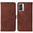 Coque Portefeuille Livre Cuir Etui Clapet Y01B pour Oppo A77 5G Marron