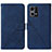 Coque Portefeuille Livre Cuir Etui Clapet Y01B pour Oppo Reno8 4G Bleu