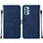 Coque Portefeuille Livre Cuir Etui Clapet Y01B pour Samsung Galaxy M32 5G Bleu