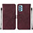 Coque Portefeuille Livre Cuir Etui Clapet Y01B pour Samsung Galaxy M32 5G Vin Rouge