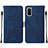 Coque Portefeuille Livre Cuir Etui Clapet Y01B pour Samsung Galaxy S20 5G Bleu