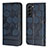 Coque Portefeuille Livre Cuir Etui Clapet Y01B pour Samsung Galaxy S21 5G Bleu