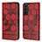 Coque Portefeuille Livre Cuir Etui Clapet Y01B pour Samsung Galaxy S21 5G Rouge