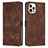 Coque Portefeuille Livre Cuir Etui Clapet Y01X pour Apple iPhone 13 Pro Max Marron