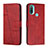 Coque Portefeuille Livre Cuir Etui Clapet Y01X pour Motorola Moto E40 Rouge