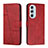 Coque Portefeuille Livre Cuir Etui Clapet Y01X pour Motorola Moto Edge 30 Pro 5G Rouge