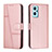Coque Portefeuille Livre Cuir Etui Clapet Y01X pour Realme 10 5G Or Rose Petit