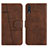 Coque Portefeuille Livre Cuir Etui Clapet Y01X pour Samsung Galaxy A70S Marron