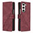 Coque Portefeuille Livre Cuir Etui Clapet Y02B pour Samsung Galaxy Z Fold5 5G Vin Rouge