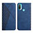 Coque Portefeuille Livre Cuir Etui Clapet Y02X pour Motorola Moto E30 Bleu
