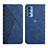 Coque Portefeuille Livre Cuir Etui Clapet Y02X pour Motorola Moto Edge 20 Pro 5G Bleu