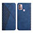 Coque Portefeuille Livre Cuir Etui Clapet Y02X pour Motorola Moto G20 Bleu