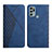 Coque Portefeuille Livre Cuir Etui Clapet Y02X pour Motorola Moto G60s Bleu