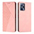 Coque Portefeuille Livre Cuir Etui Clapet Y02X pour Realme Narzo 50A Prime Or Rose Petit