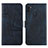 Coque Portefeuille Livre Cuir Etui Clapet Y02X pour Samsung Galaxy M11 Bleu