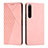 Coque Portefeuille Livre Cuir Etui Clapet Y02X pour Sony Xperia 1 IV Or Rose