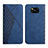 Coque Portefeuille Livre Cuir Etui Clapet Y02X pour Xiaomi Poco X3 NFC Bleu