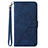 Coque Portefeuille Livre Cuir Etui Clapet Y03B pour Samsung Galaxy A02s Bleu Petit