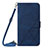 Coque Portefeuille Livre Cuir Etui Clapet Y03B pour Samsung Galaxy M53 5G Bleu