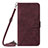 Coque Portefeuille Livre Cuir Etui Clapet Y03B pour Samsung Galaxy M53 5G Vin Rouge