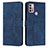 Coque Portefeuille Livre Cuir Etui Clapet Y03X pour Motorola Moto G10 Bleu