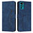 Coque Portefeuille Livre Cuir Etui Clapet Y03X pour Motorola Moto G22 Bleu