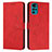 Coque Portefeuille Livre Cuir Etui Clapet Y03X pour Motorola Moto G22 Rouge