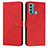Coque Portefeuille Livre Cuir Etui Clapet Y03X pour Motorola Moto G40 Fusion Rouge
