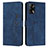 Coque Portefeuille Livre Cuir Etui Clapet Y03X pour Oppo F19s Bleu
