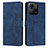 Coque Portefeuille Livre Cuir Etui Clapet Y03X pour Xiaomi Redmi 10 Power Bleu