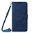 Coque Portefeuille Livre Cuir Etui Clapet Y04B pour Samsung Galaxy S20 Bleu
