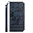 Coque Portefeuille Livre Cuir Etui Clapet Y05B pour Samsung Galaxy A02s Bleu Petit