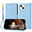Coque Portefeuille Livre Cuir Etui Clapet Y09X pour Apple iPhone 14 Plus Bleu